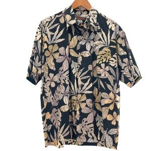 Tori Richard Vintage 100% Cotton Lawn Aloha Shirt Made in the USA in Size Medium